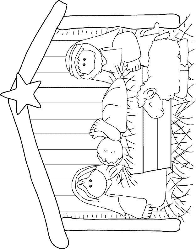 Szopka Bożonarodzeniowa kolorowanki